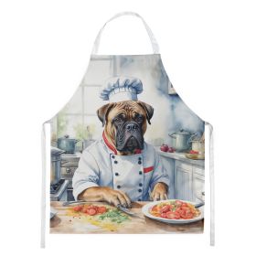 Bullmastiff The Chef Apron Cooking Kitchen Server Baking Crafts Gardening for Adult Women Men, Unisex, Large, Multicolor