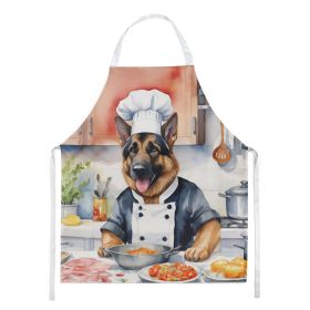 German Shepherd The Chef Apron Cooking Kitchen Server Baking Crafts Gardening for Adult Women Men, Unisex, Large, Multicolor