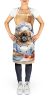 Pekingese The Chef Apron Cooking Kitchen Server Baking Crafts Gardening for Adult Women Men, Unisex, Large, Multicolor