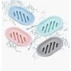 2 Pack Soap Dish with Drain, Plastic Soap Dish Container, Soap Tray for Bathroom Shower Kitchen, Keep Soap Dry & Easy to Clean (Pink)