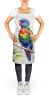 Rainbow Lorikeet Apron Cooking Kitchen Server Baking Crafts Gardening for Adult Women Men, Unisex, Large, Multicolor