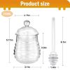 Honey Dispenser, Honey Jar with Dipper and , 8.4 Ounce Glass Honey Pot Container for Honey Home Kitchen Tea Syrup Sugar (Clear)