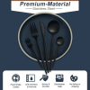 Bestdin Silverware Set, 20-Piece Stainless Steel Flatware set, Tableware Cutlery Set Service for 4, Utensils for Kitchens, Dishwasher Safe, Black