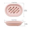 2 Pack Soap Dish with Drain, Plastic Soap Dish Container, Soap Tray for Bathroom Shower Kitchen, Keep Soap Dry & Easy to Clean (Pink)