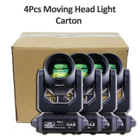 4Pcs/lot Led 200W Moving Head Beam Stage Effect Professional DJ Lights For Disco KTV Christmas Party Dance Nightclub DMX Control (Color: 4Pcs Carton Case, Plug Type: US PLUG)