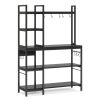 Kitchen Baker's Rack, 5-Tier Utility Storage Shelf with Hutch