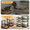 1PC Pot Rack Pot Storage Kitchen Stainless Steel Rack Layered Shelves Under Sink Multi-Layer Household Cabinet