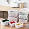 Storage Box Fridge Organizer Fresh Vegetable Fruit Boxes Drain Basket Storage Containers Pantry Kitchen Organizer For Kitchen